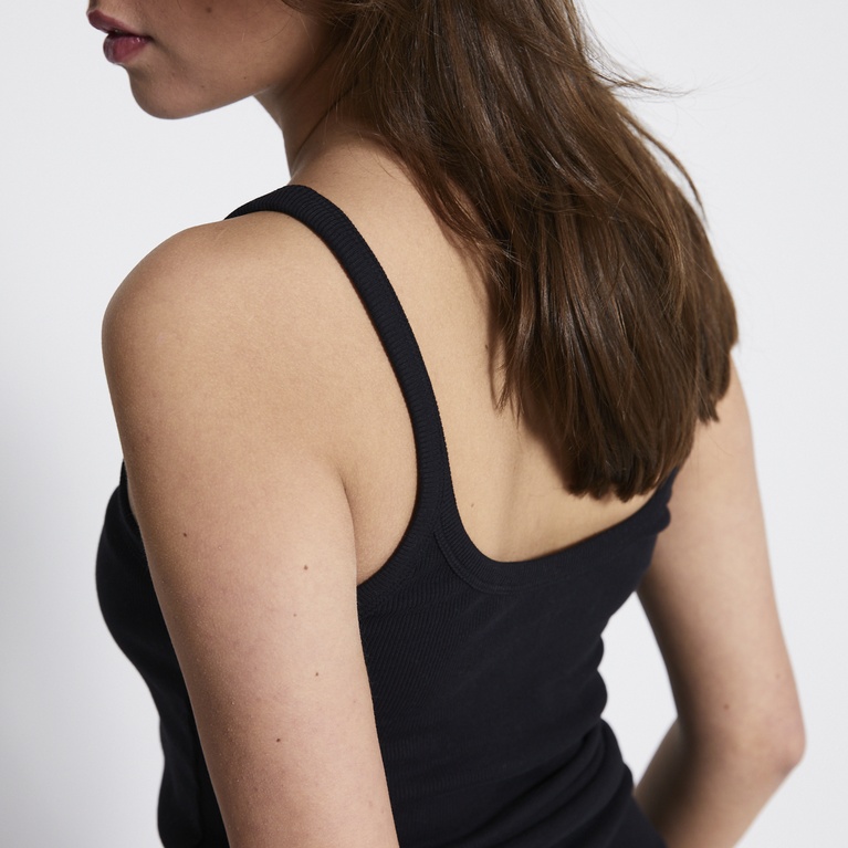 Ribbed singlet "Mikaela" Black